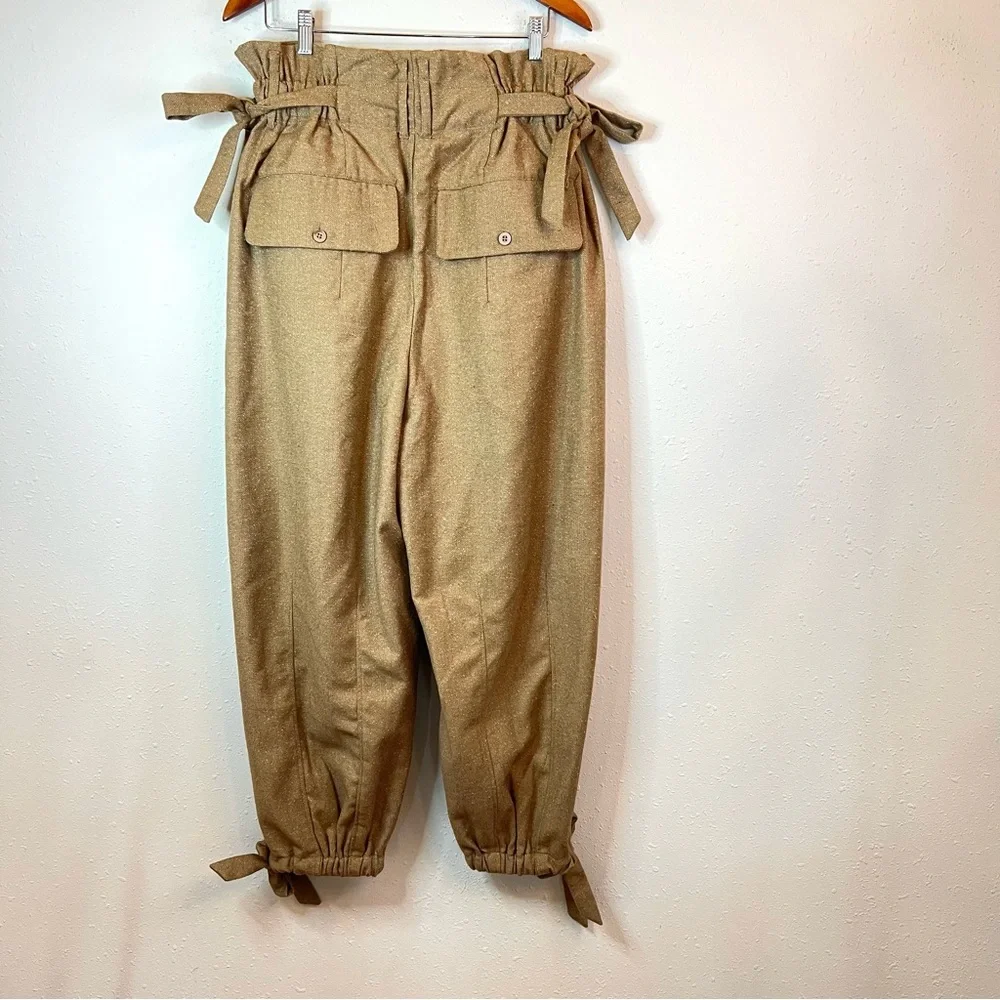 Free People Paperbag Ties High Waist Tan Women’s Pants Size Medium NWT